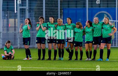 Linfield Ladies vs Sion Swifts Ladies (NIFL Women's League Cup) New Midgley Park, Belfast - 15/06/22 Stockfoto