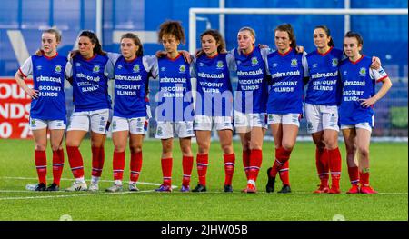 Linfield Ladies vs Sion Swifts Ladies (NIFL Women's League Cup) New Midgley Park, Belfast - 15/06/22 Stockfoto