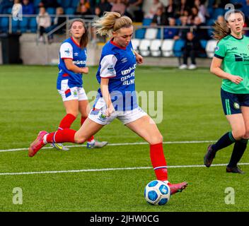 Linfield Ladies vs Sion Swifts Ladies (NIFL Women's League Cup) New Midgley Park, Belfast - 15/06/22 Stockfoto