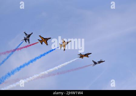 Die Luftwaffe der Republik Korea zeigt schwarze Adler auf der Royal International Air Tattoo RAF Fairford 2022 Stockfoto