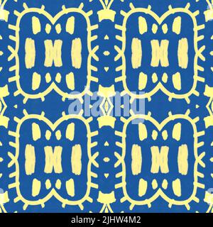 Aquarellmosaik. Abstraktes geometrisches ethnisches Ornament. Stockfoto