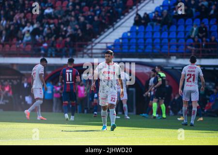 Buenos Aires, Argentinien. 20.. Juli 2022. Diego Polenta von der Union de Santa Fe wurde während des Spiels zwischen San Lorenzo und Union Santa Fe im Rahmen der Liga Professional 2022 im Pedro Bidegain Stadium gesehen. (Endergebnis; San Lorenzo 2:2 Union Santa Fe) (Foto: Manuel Cortina/SOPA Images/Sipa USA) Quelle: SIPA USA/Alamy Live News Stockfoto