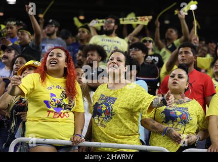 Houston, Texas, USA. 20.. Juli 2022. Club América unterstützt während eines Club-Freundschaftsvereins zwischen Manchester City und Club America am 20. Juli 2022 in Houston, Texas. (Bild: © Scott Coleman/ZUMA Press Wire) Bild: ZUMA Press, Inc./Alamy Live News Stockfoto