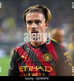 Houston, USA. 20.. Juli 2022. Jack Grelish von Manchester City bei einem Freundschaftsspiel vor der Saison im NRG Stadium, Houston, TX, am Mittwoch, 20. Juli 2022. (Foto von Justin Hartojo/Sipa USA) Quelle: SIPA USA/Alamy Live News Stockfoto