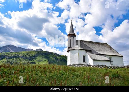 Kapelle St. Jakobus am Simmel am Arlberg, Vorarlberg, Österreich, Europa Stockfoto