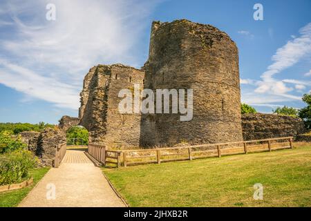 Cilgerran Cardigan Pembrokeshire Wales Großbritannien juli 13 2022 Eingang zum historischen Schloss Pembrokeshire, Wales, Großbritannien Stockfoto