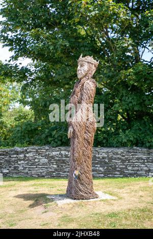 Cilgerran Cardigan Pembrokeshire Wales Großbritannien juli 13 2022 Historische Weidenkunst Pembrokeshire, Wales, Großbritannien Stockfoto