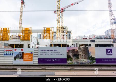 Bobigny, Frankreich, Reconstruction City Center, Pariser Vororte, Seine-Saint-Denis, Baustelle, Wohnprojekt Stockfoto