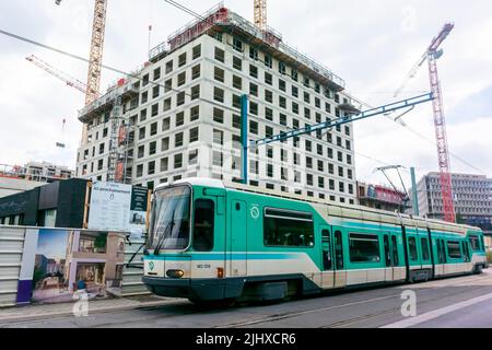 Bobigny, Frankreich, Reconstruction City Center, Pariser Vororte, Seine-Saint-Denis, Baustelle, Straßenbahn, ÖPNV-Umgebung frankreich, Tours Apartment Frankreich Stockfoto