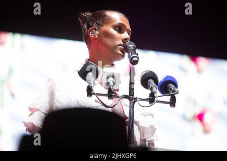 Stromae in concert all' Ippodromo Snai di San Siro, Mailand. Stockfoto