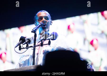 Stromae in concert all' Ippodromo Snai di San Siro, Mailand. Stockfoto