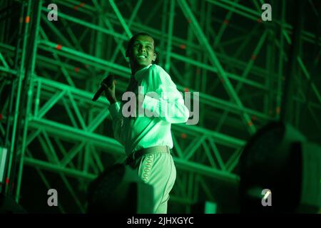 Stromae in concert all' Ippodromo Snai di San Siro, Mailand. Stockfoto