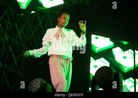 Stromae in concert all' Ippodromo Snai di San Siro, Mailand. Stockfoto