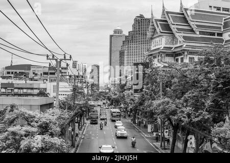 Ein Einblick in ein Stadtgebiet von Bangkok, Thailand, Südostasien Stockfoto