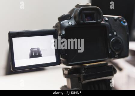 Video-Erstellungsprozess Backstage-Konzept Stockfoto