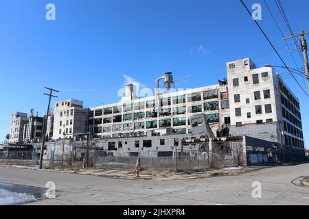 Verlassene Fisher Body 21 Fabrik im Milwaukee Junction Viertel in Detroit Stockfoto