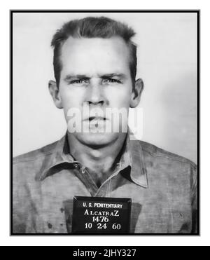 ALACATRAZ PRISON ESCAPE FAHNDUNGSFOTO PORTRÄT GEFANGENER John Anglin Nr. 1476, berühmter US-Krimineller für Flucht Alcatraz 1960 Alcatraz San Francisco Kalifornien Amerika USA Stockfoto