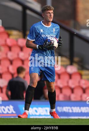 Cleethorpes, England, 19.. Juli 2022. Jordan Wright von Lincoln City während des Freundschaftsspiel vor der Saison im Blundell Park, Cleethorpes. Bildnachweis sollte lauten: Jonathan Moscrop / Sportimage Stockfoto