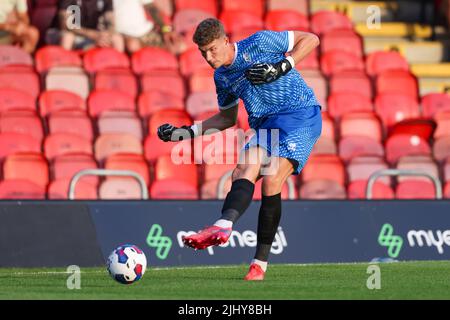 Cleethorpes, England, 19.. Juli 2022. Jordan Wright von Lincoln City während des Freundschaftsspiel vor der Saison im Blundell Park, Cleethorpes. Bildnachweis sollte lauten: Jonathan Moscrop / Sportimage Stockfoto