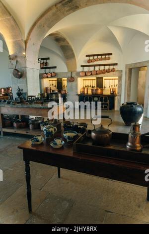 Sintra, Portugal - dez, 2021: Innenräume im Pena National Palace Stockfoto