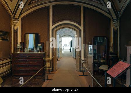 Sintra, Portugal - dez, 2021: Innenräume im Pena National Palace Stockfoto