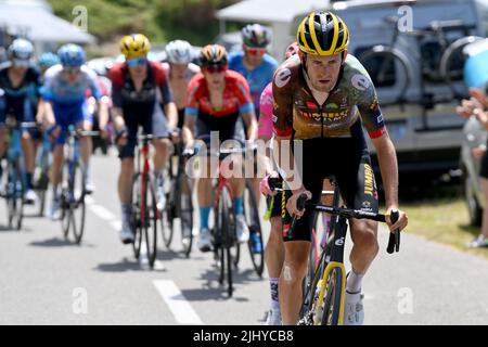 Hautacam, Frankreich, 21.. Juli 2022. Während der Etappe 18 der Tour De France, Lourdes bis Hautacam. Kredit: DAS/Godingimages/Alamy Live Nachrichten Stockfoto