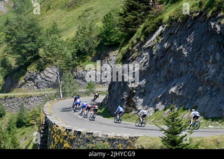 Hautacam, Frankreich, 21.. Juli 2022. Eine allgemeine Ansicht während der Etappe 18 der Tour De France, Lourdes bis Hautacam. Kredit: DAS/Godingimages/Alamy Live Nachrichten Stockfoto