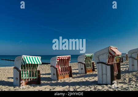 Strandkorb Stockfoto