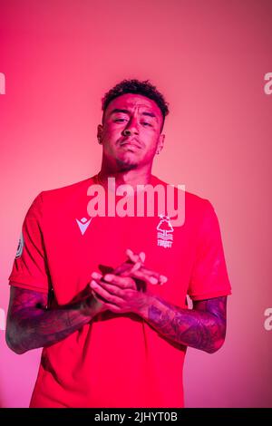 Nottingham, Großbritannien. 21.. Juli 2022. Jesse Lingard unterschreibt Nottingham Forest als freier Agent, nachdem sein Spruch von Manchester United in Nottingham, Großbritannien, am 7/21/2022 endete. (Foto von Ritchie Sumpter/News Images/Sipa USA) Quelle: SIPA USA/Alamy Live News Stockfoto