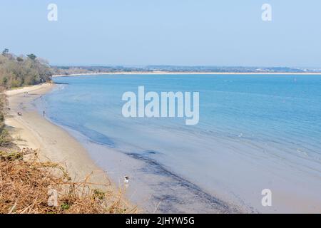 Ein Blick über South Beach in Studland, Dorset, England. Stockfoto