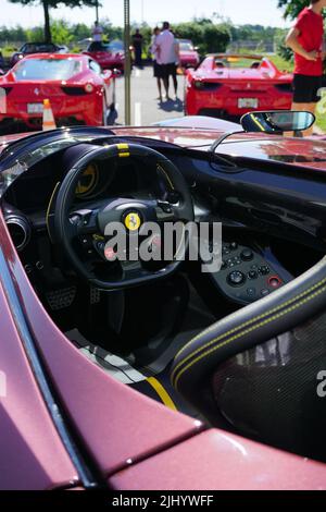 Innenraum des Ferrari Monza SP1 Stockfoto