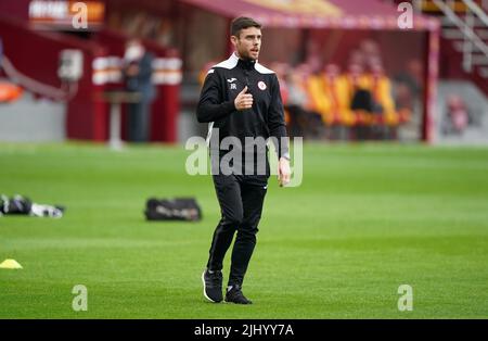 Sligo Rovers-Manager John Russell vor der zweiten Qualifikationsrunde der UEFA Europa Conference League im ersten Beinspiel in Fir Park, Motherwell. Bilddatum: Donnerstag, 21. Juli 2022. Stockfoto