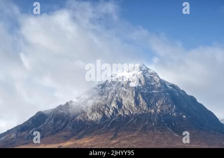 Buachaille Etive Mor im Winter am frühen Morgen Stockfoto