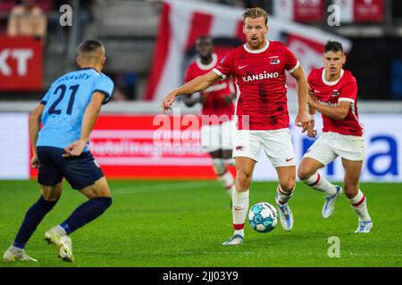 ALKMAAR - Dani de Wit von AZ Alkmaar im zweiten Heat des Conference League-Spiels zwischen AZ und FK Tuzla City am 21. Juli 2022 im AFAS-Stadion in Alkmaar, Niederlande. ANP ED DER POL Stockfoto