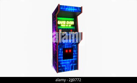 Ein Arcade-Spielautomat (3D Rendering) Stockfoto