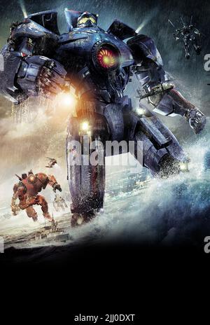 PACIFIC RIM, 2013, CRIMSON TYPHOON JAEGER, GIPSY DANGER JAEGER Stockfoto