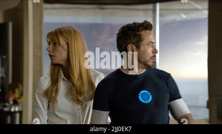 GWYNETH PALTROW, Robert Downey jr., IRON MAN 3, 2013 Stockfoto