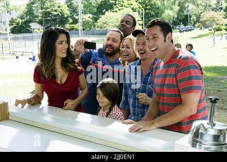 HAYEK,JAMES,ROCK,SANCHEZ,BELLO,SPADE,SANDLER, GROWN UPS 2, 2013 Stockfoto