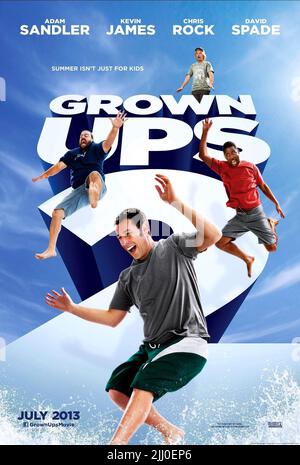 KEVIN JAMES, ADAM SANDLER, David Spade, Chris Rock, Erwachsene 2, 2013 Stockfoto