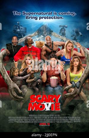 KATT WILLIAMS, Mike Tyson, CHRISTINE TAYLOR, Ashley Tisdale, CHARLIE SHEEN, Plakat, SCARY MOVIE 5, 2013 Stockfoto