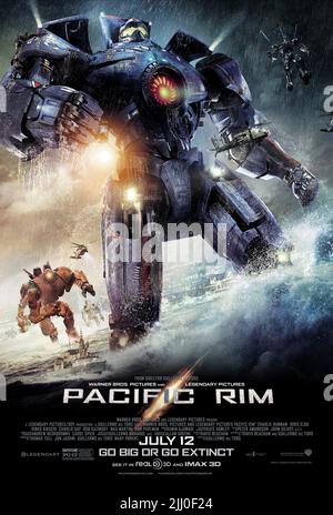 CRIMSON TYPHOON JAEGER, GYPSY GEFAHR JAEGER FILM POSTER, PACIFIC RIM, 2013 Stockfoto