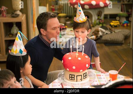 NEIL PATRICK HARRIS, JAKOB TREMBLAY, die Schlümpfe 2, 2013 Stockfoto