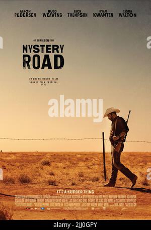 AARON PEDERSEN POSTER, MYSTERY ROAD, 2013 Stockfoto