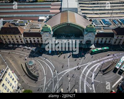 Basel SBB Hauptbahnhof im Zentrum von Basel Schweiz Stockfoto