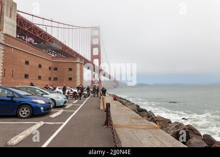 Außenansicht der Fort Point National Historic Site, San Francisco, Kalifornien, USA Stockfoto