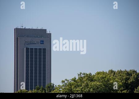 Hamburg, Deutschland 23. Juni 2022, das Radisson Blu Hotel in Hamburg Stockfoto