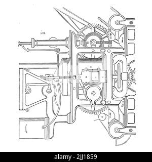 OFEN. Ein geschlossener Kamin zur Erzeugung großer Mengen Wärme aus dem „Appleton Wörterbuch der Maschinen, Mechanik, Motorenbau und Technik“ von D. Appleton und Company Erscheinungsdatum 1874 Verlag New York, D. Appleton, Stockfoto