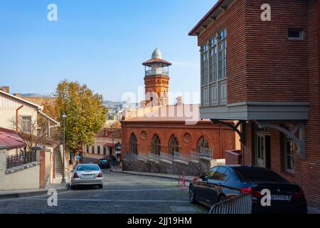 Tiflis, Georgien - 14. November 2021: Zentrale Jumah-Moschee Von Tiflis. Religion Stockfoto