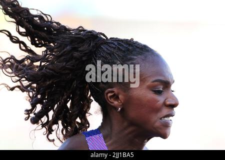 Dina Asher-Smith (GBR), 19. JULI 2022 - Leichtathletik : IAAF World Championships Oregon 2022 Halbfinale der Frauen 200m im Hayward Field, Eugene, Oregon, USA. (Foto von Naoki Nishimura/AFLO SPORT) Stockfoto