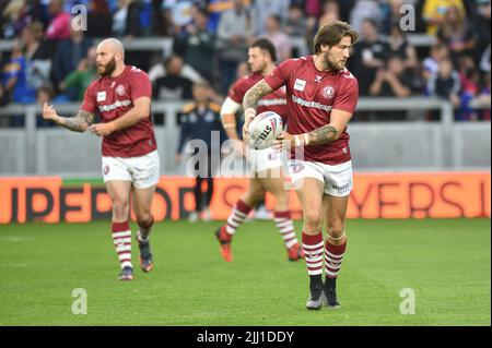 Leeds, England - 21.. Juli 2022 - Liam Byrne von Wigan Warriors. Rugby League Betfred Super League Leeds Rhinos gegen Wigan Warriors im Headingley Stadium, Leeds, Großbritannien Stockfoto